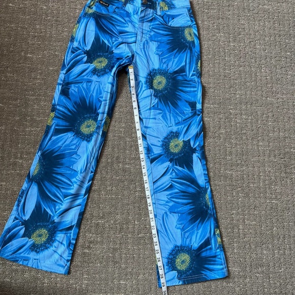 Vintage ROUTE 66 Daisy Print Blue Jeans 90s y2k 2000s - Picture 4 of 6